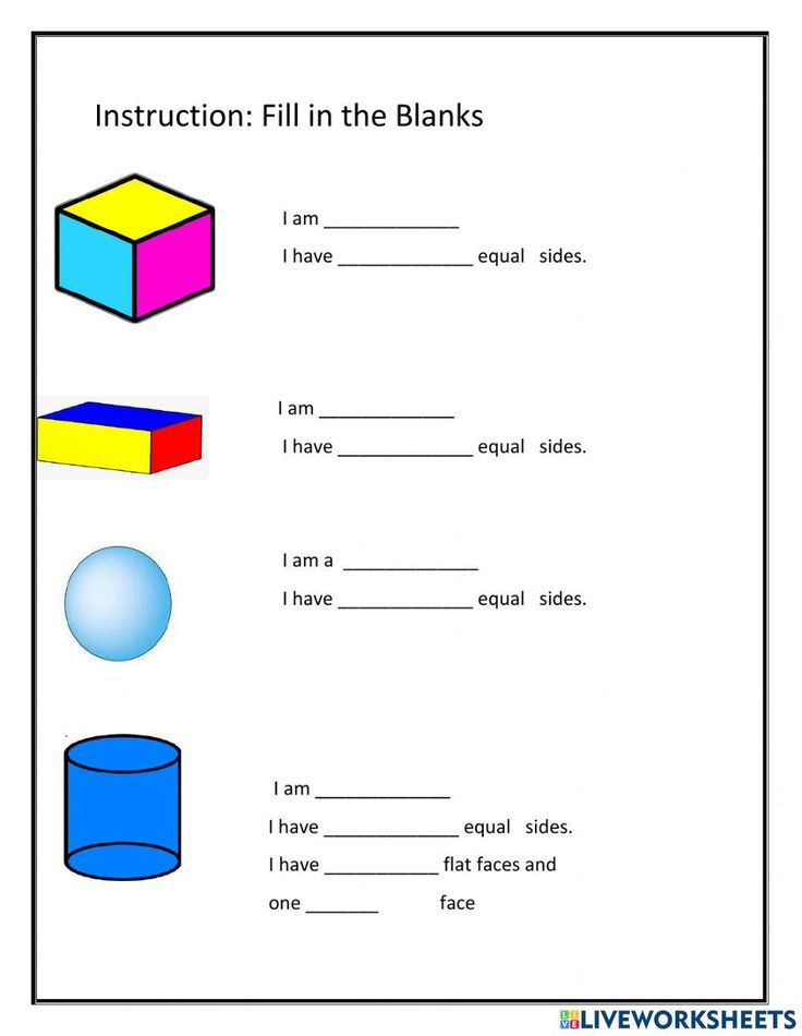 20 3D Shapes Worksheets 2Nd Grade
