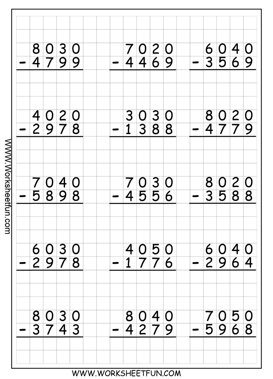 20 Addition And Subtraction Worksheets Grade 6
