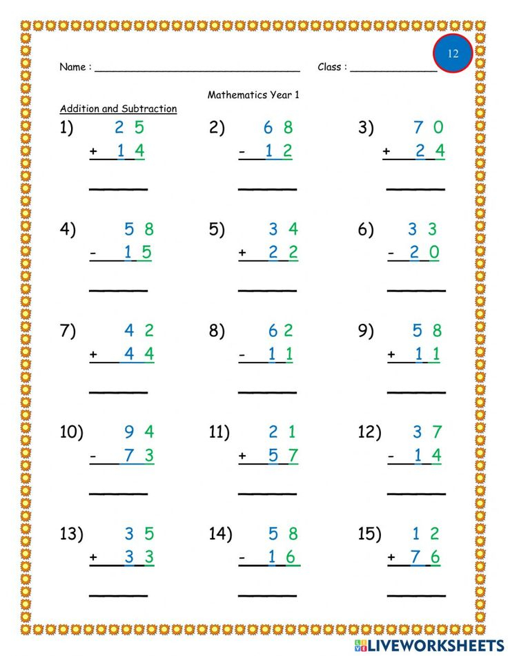 20 Addition And Subtraction Worksheets Grade 6