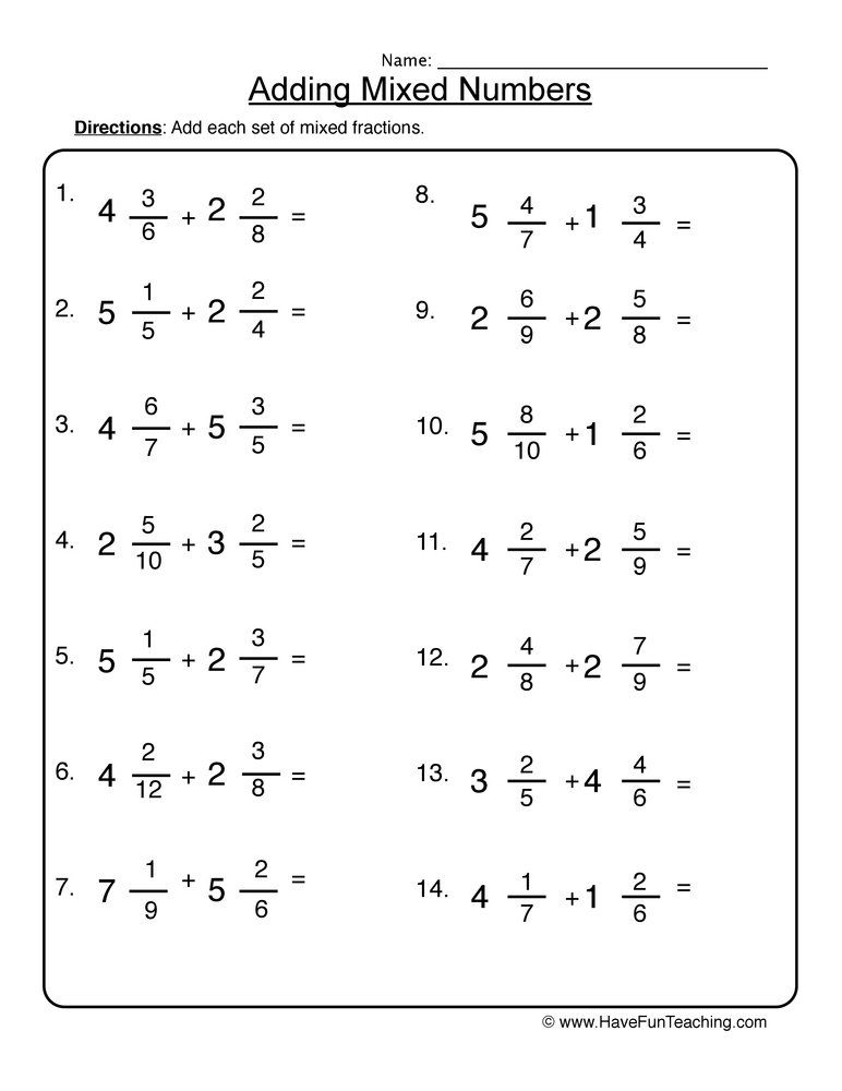 20 Addition And Subtraction Worksheets Grade 6