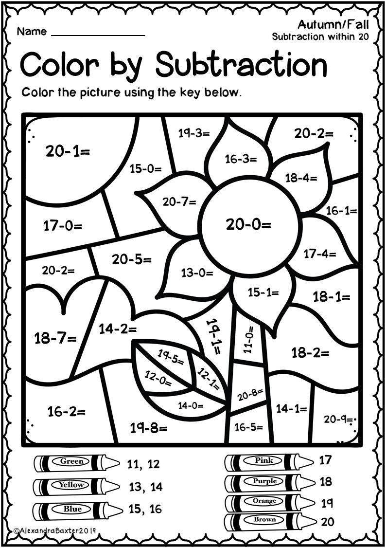 20 Addition Worksheets 2Nd Coloring