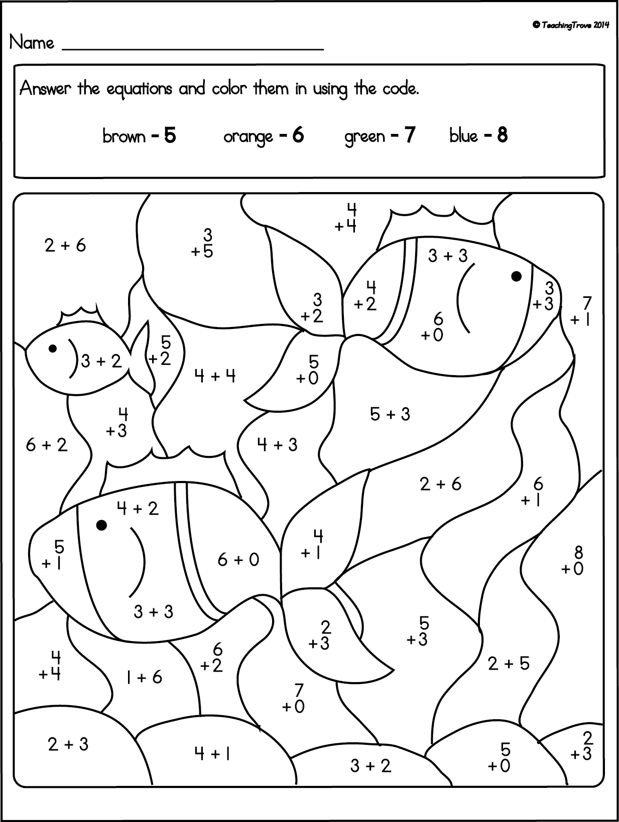 20 Addition Worksheets 2Nd Coloring