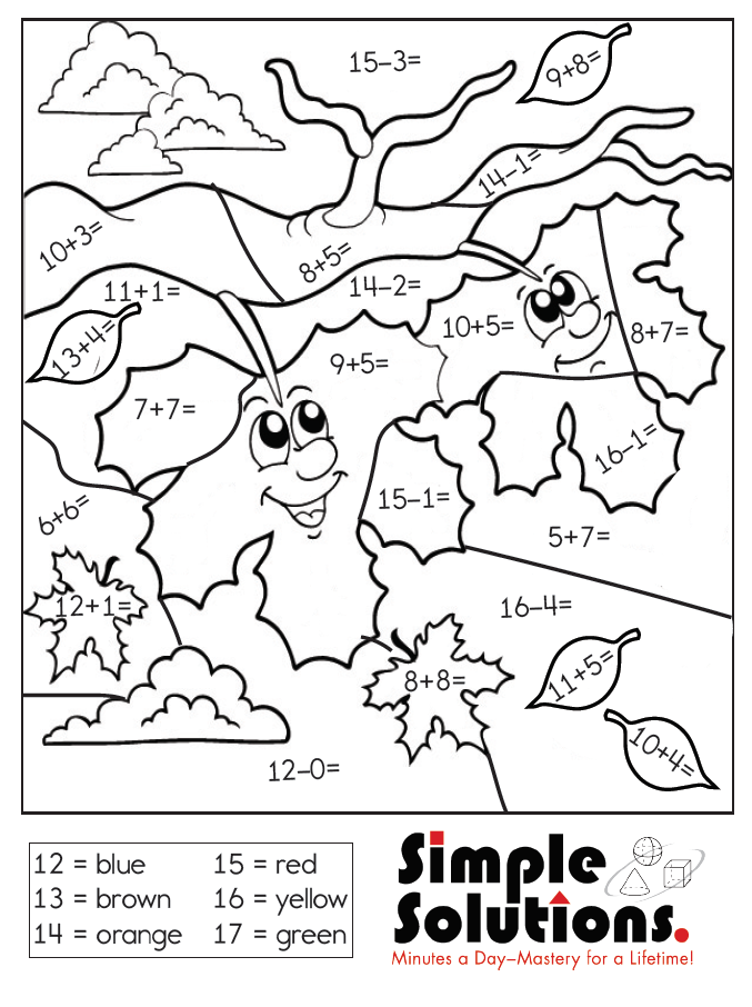 20 Addition Worksheets 2Nd Coloring