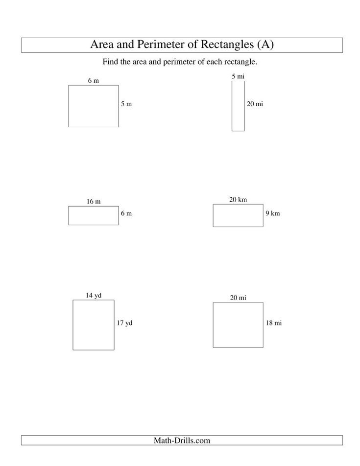 20 Area Perimeter Worksheets Class 5