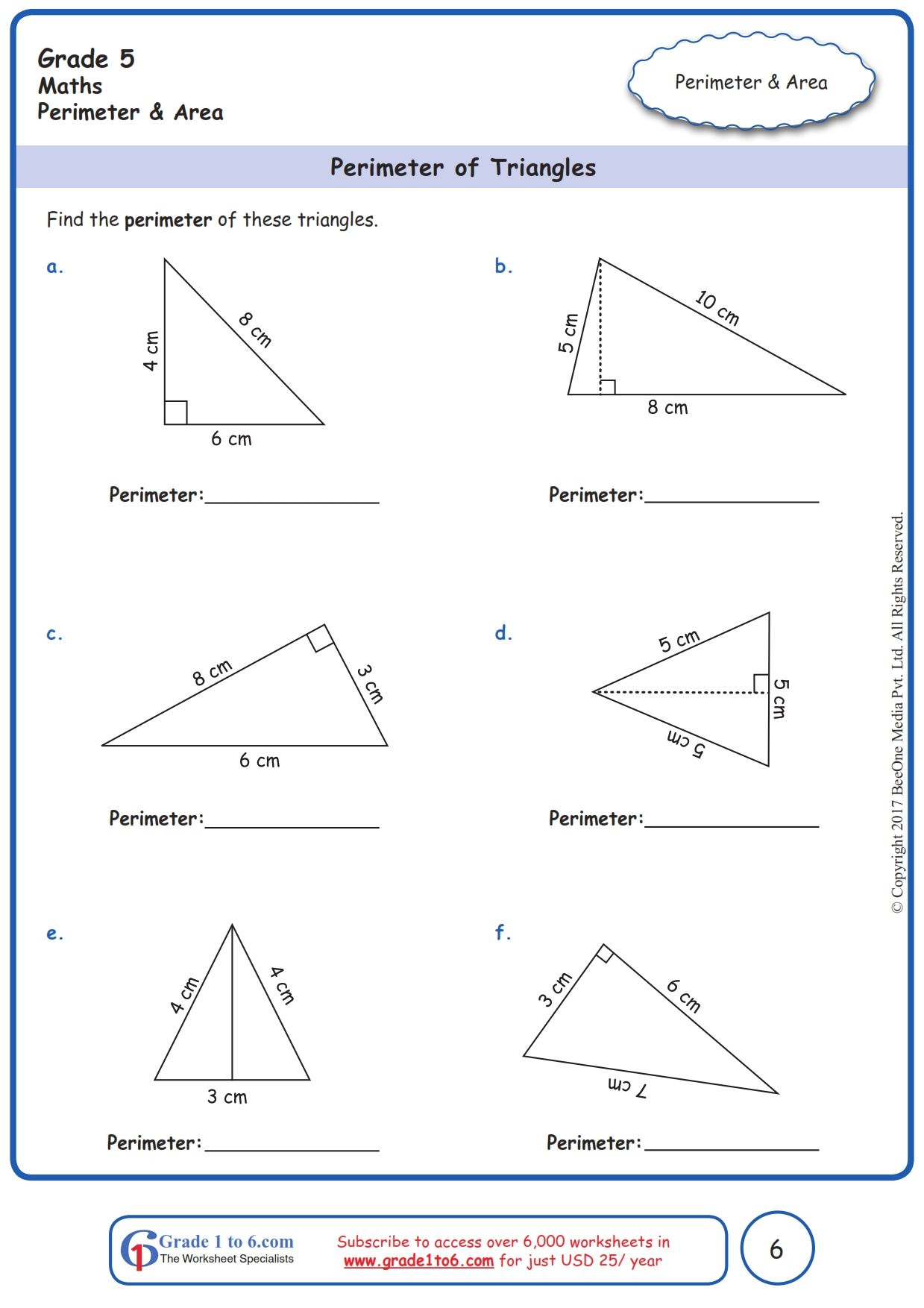 20 Area Perimeter Worksheets Class 5