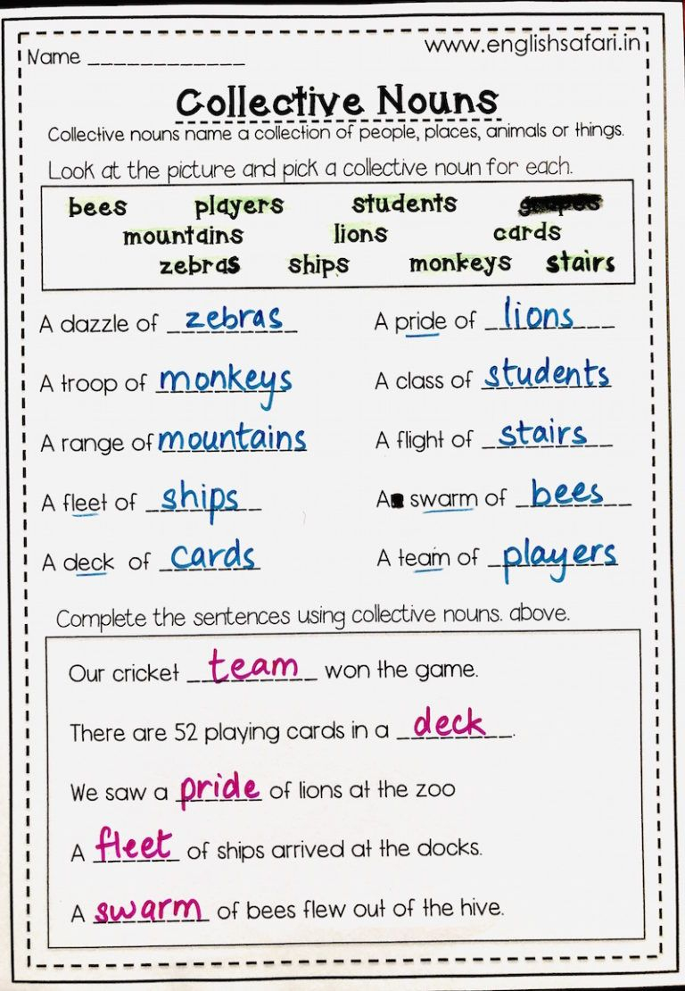 20 Collective Nouns Worksheet 2Nd Grade Worksheets