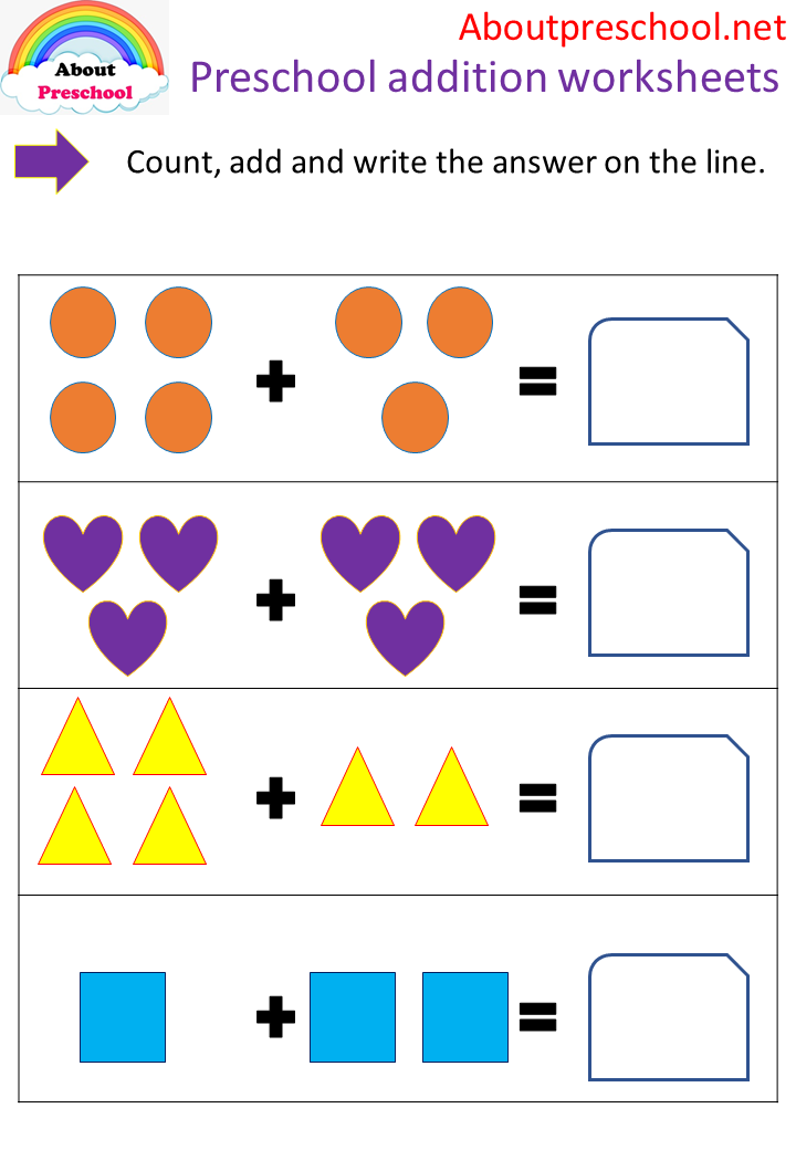 20 Counting Worksheets Preschool Addition