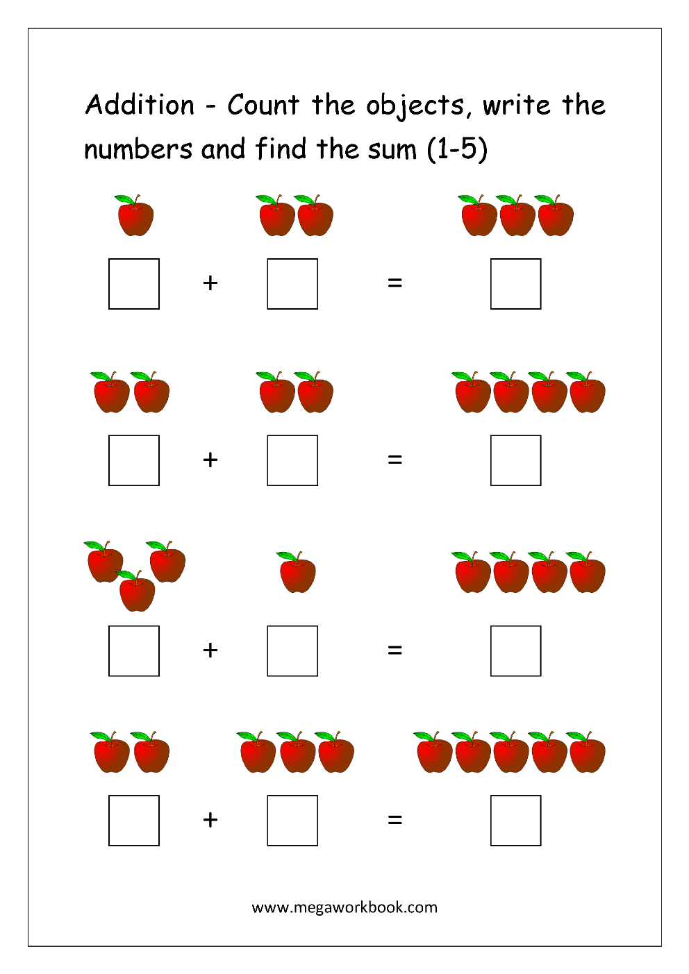 20 Counting Worksheets Preschool Addition