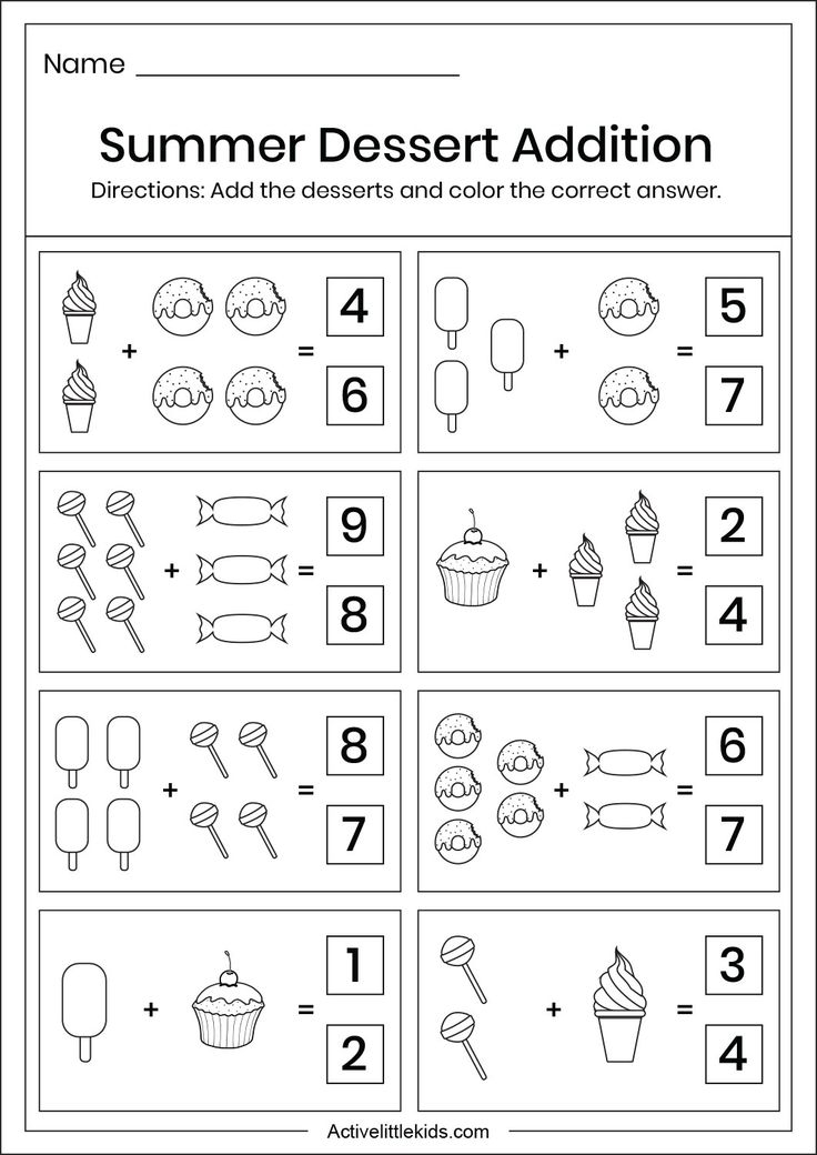 20 Counting Worksheets Preschool Addition