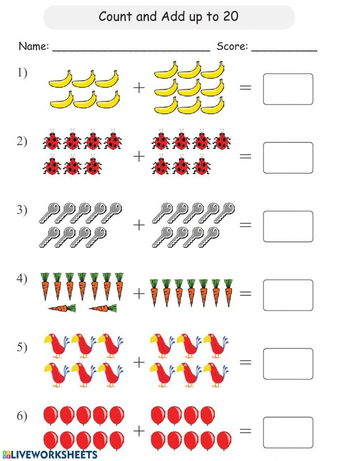 20 Counting Worksheets Preschool Addition