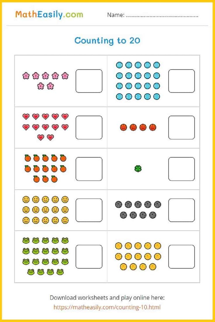 20 Counting Worksheets Preschool Addition