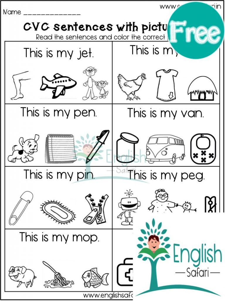 20 Cvc Worksheets Kindergarten Simple Sentences