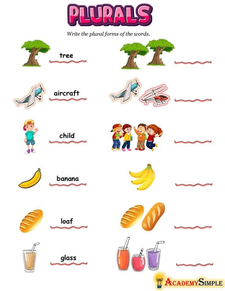 20 English Singular Plural Worksheets For Grade 1