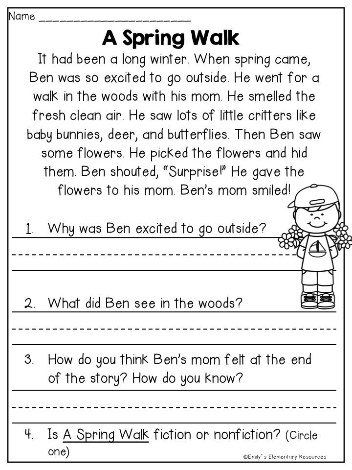 20 Free 2Nd Grade Reading Comprehension Worksheets