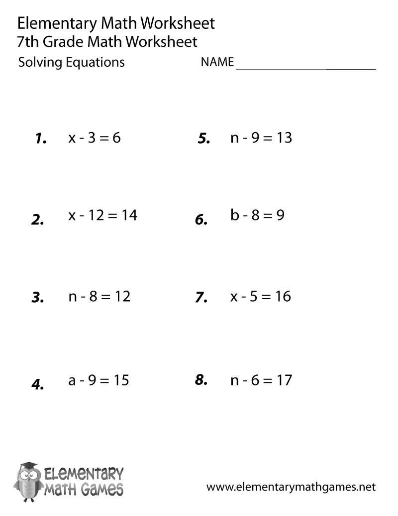 20 Free 9Th Grade Math Worksheets