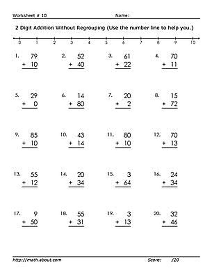 20 Free Double Digit Addition Worksheets Without Regrouping