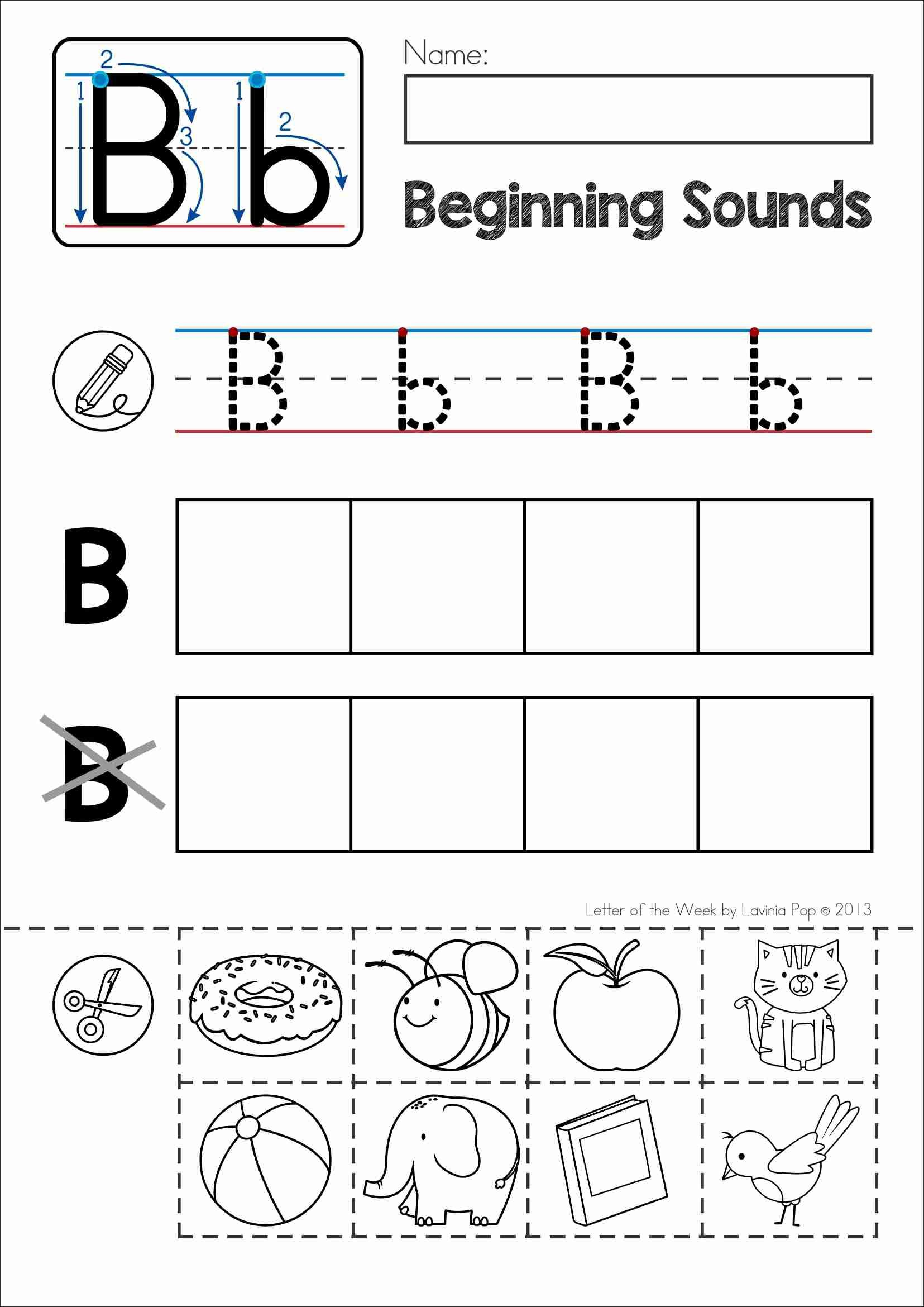 20 Kindergarten Letter B Worksheets