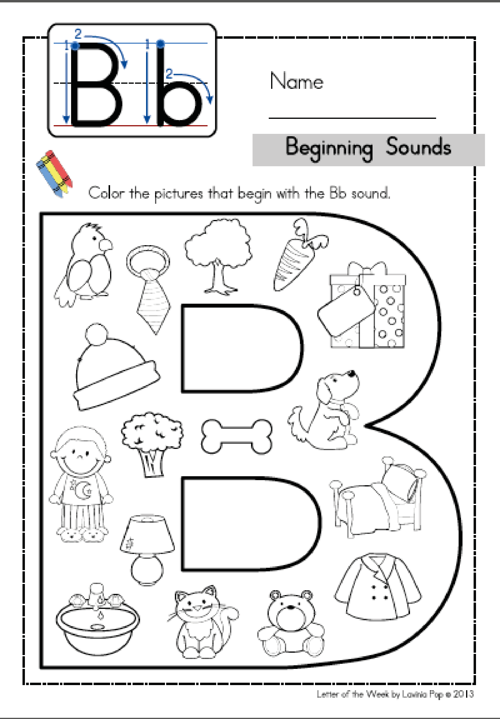 20 Kindergarten Letter B Worksheets