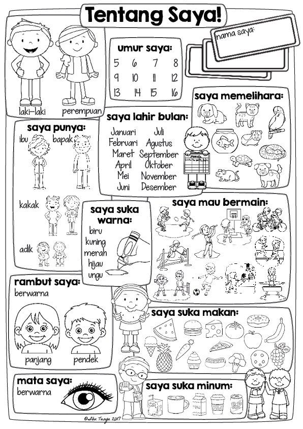 20 Kindergarten Worksheets Bahasa Indonesia