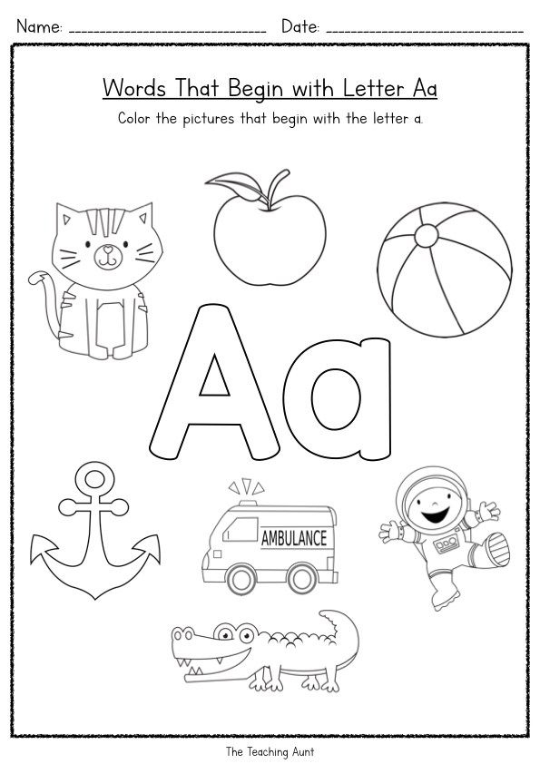 20 Kindergarten Worksheets Letter Sounds