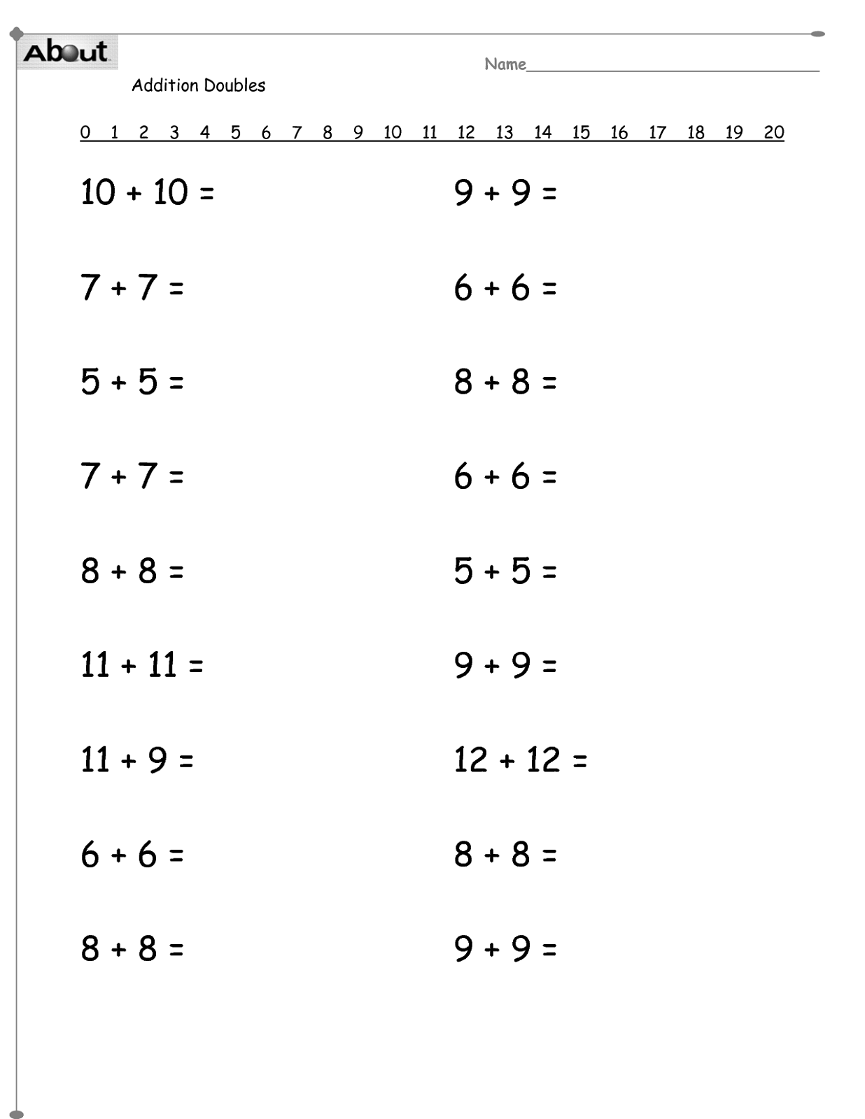 20 Kumon Math Worksheets Grade 3