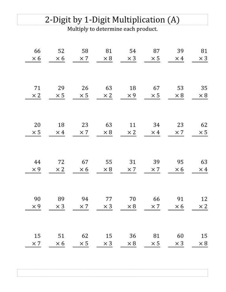 20 Math Multiplication Worksheets For Grade 2