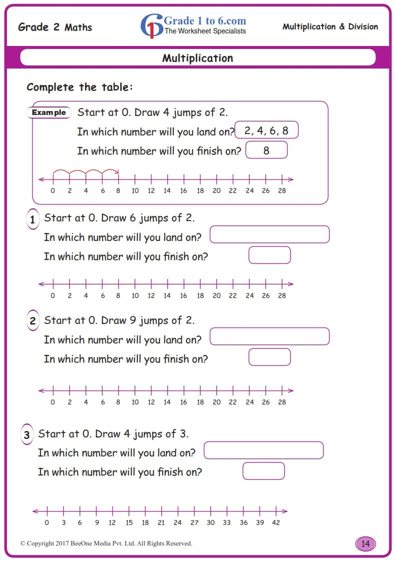 20 Math Multiplication Worksheets For Grade 2