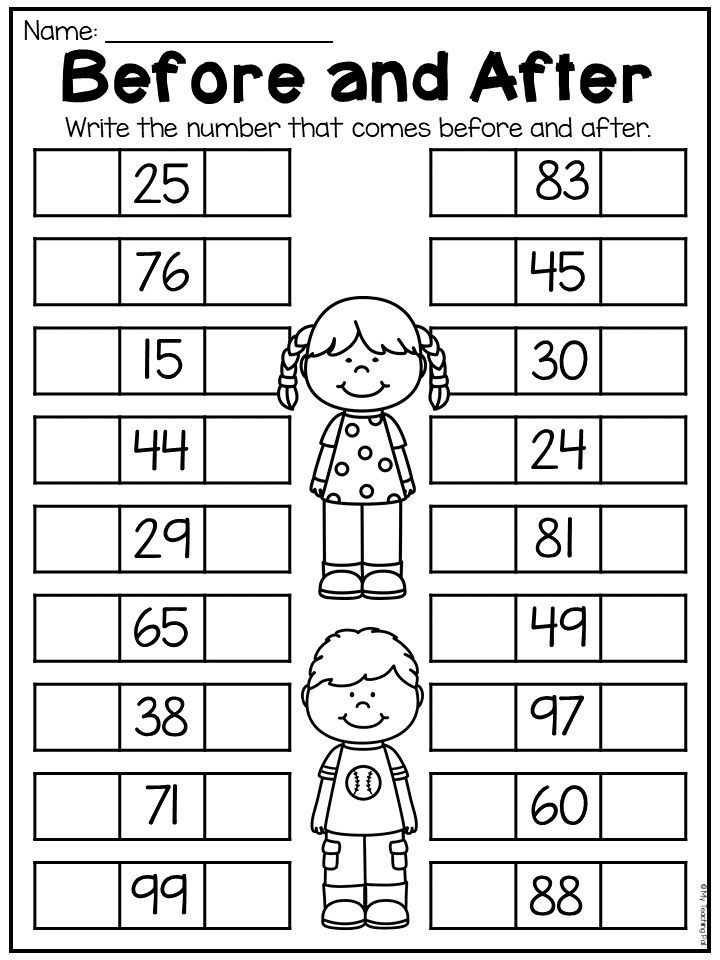 20 Preschool Math Worksheets Before And After