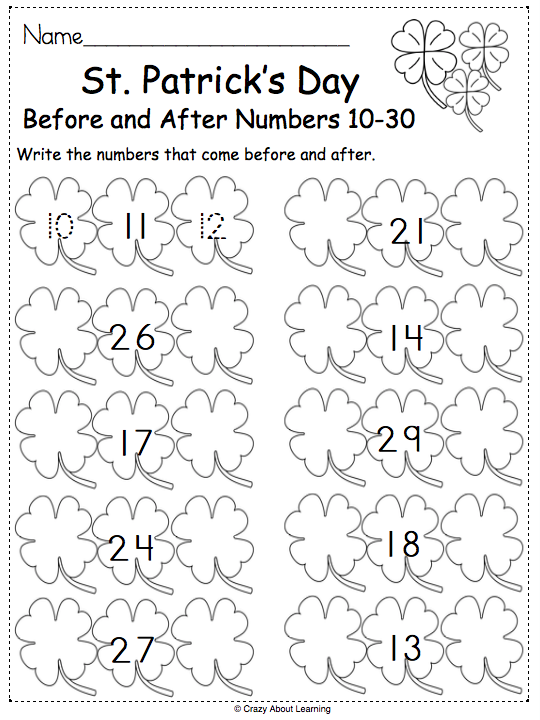 20 St Patricks Day Math Worksheets Preschool