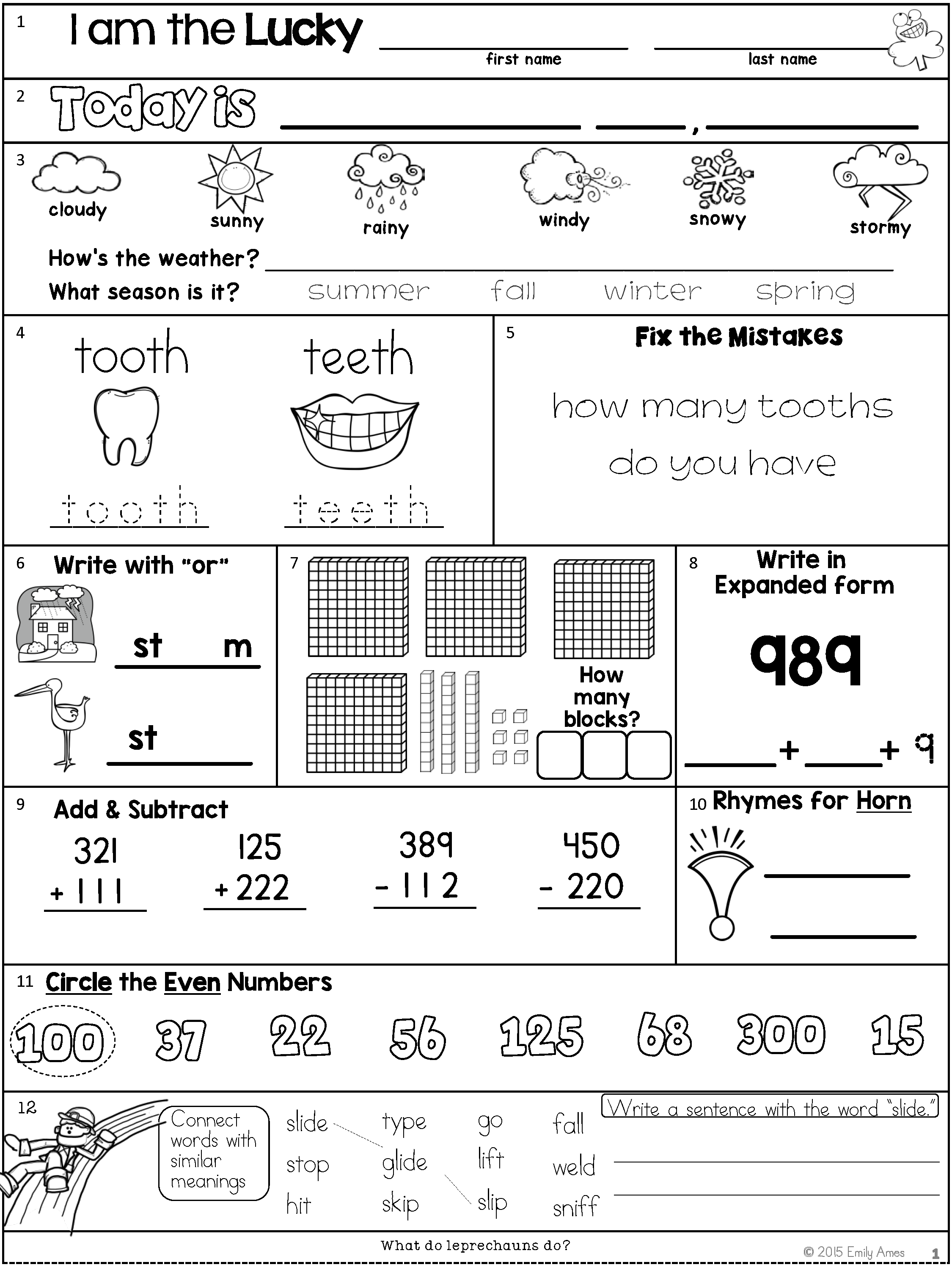 30 2Nd Grade Fun Worksheets Free Printable