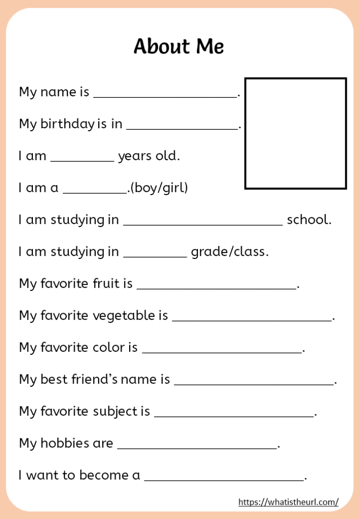 30 2Nd Grade Worksheets All About Me
