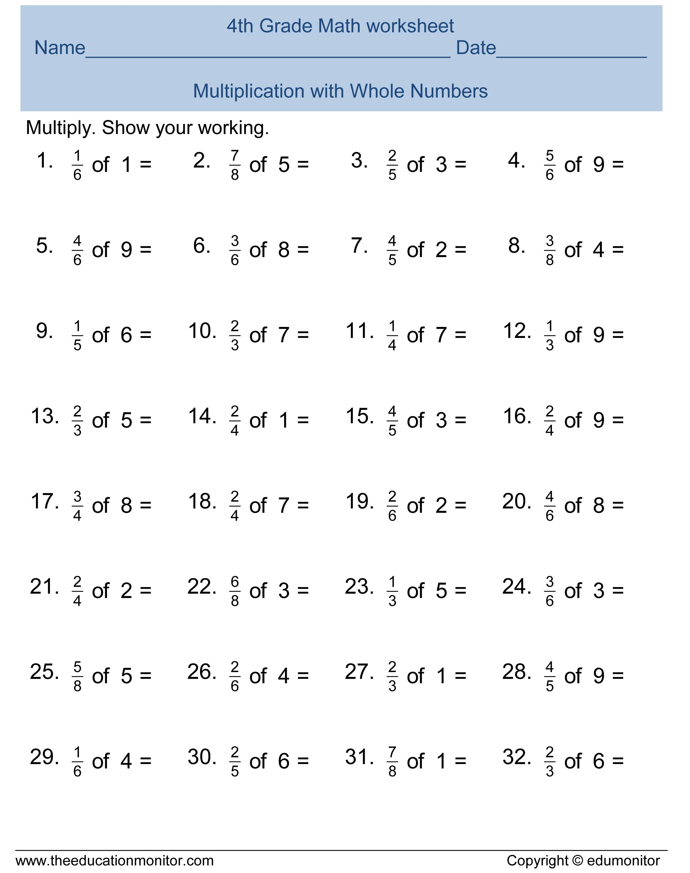 30 4Th Grade Math Worksheets Cbse 30 4Th Grade Math Worksheets Cbse
