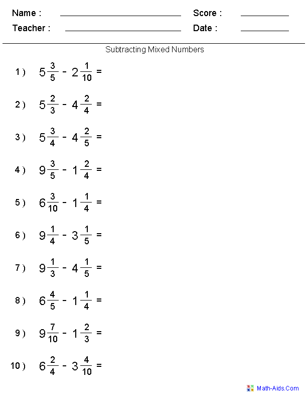 30 Addition And Subtraction Of Whole Numbers Worksheets