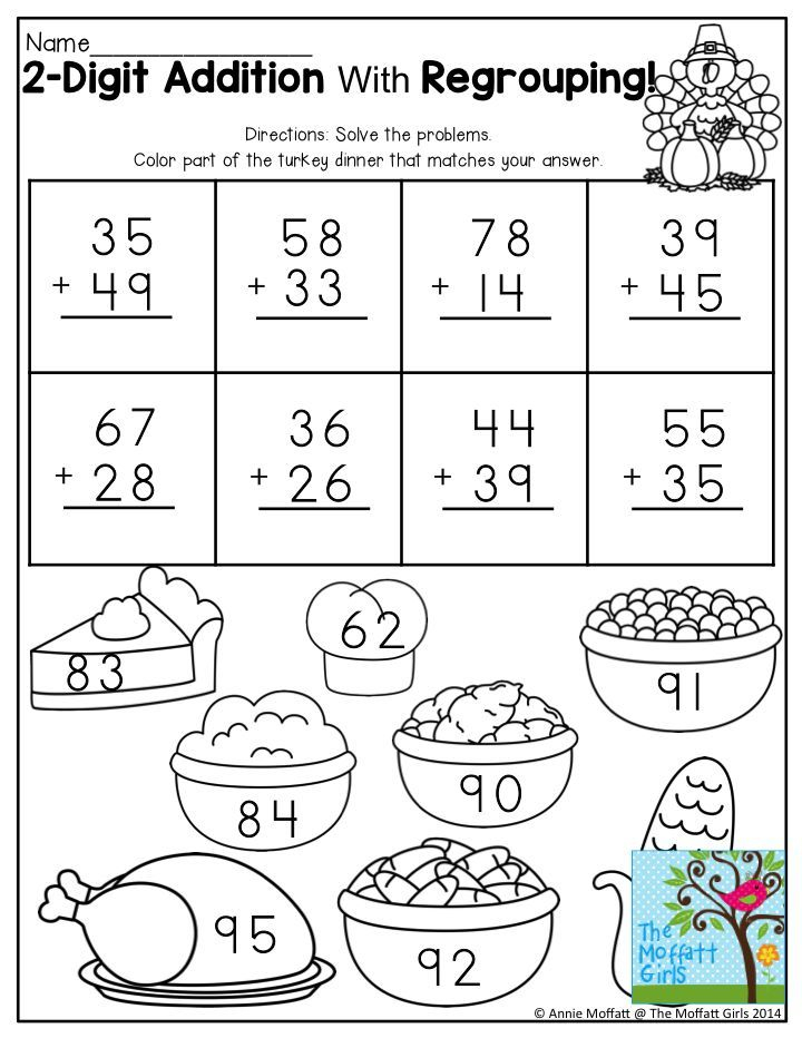 30 Addition With Carrying Worksheets Grade 1