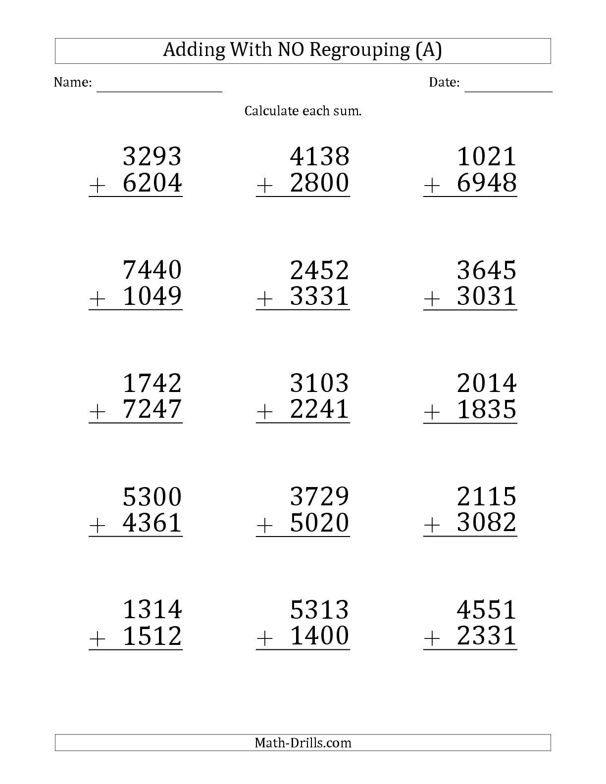 30 Addition With Carrying Worksheets Grade 1