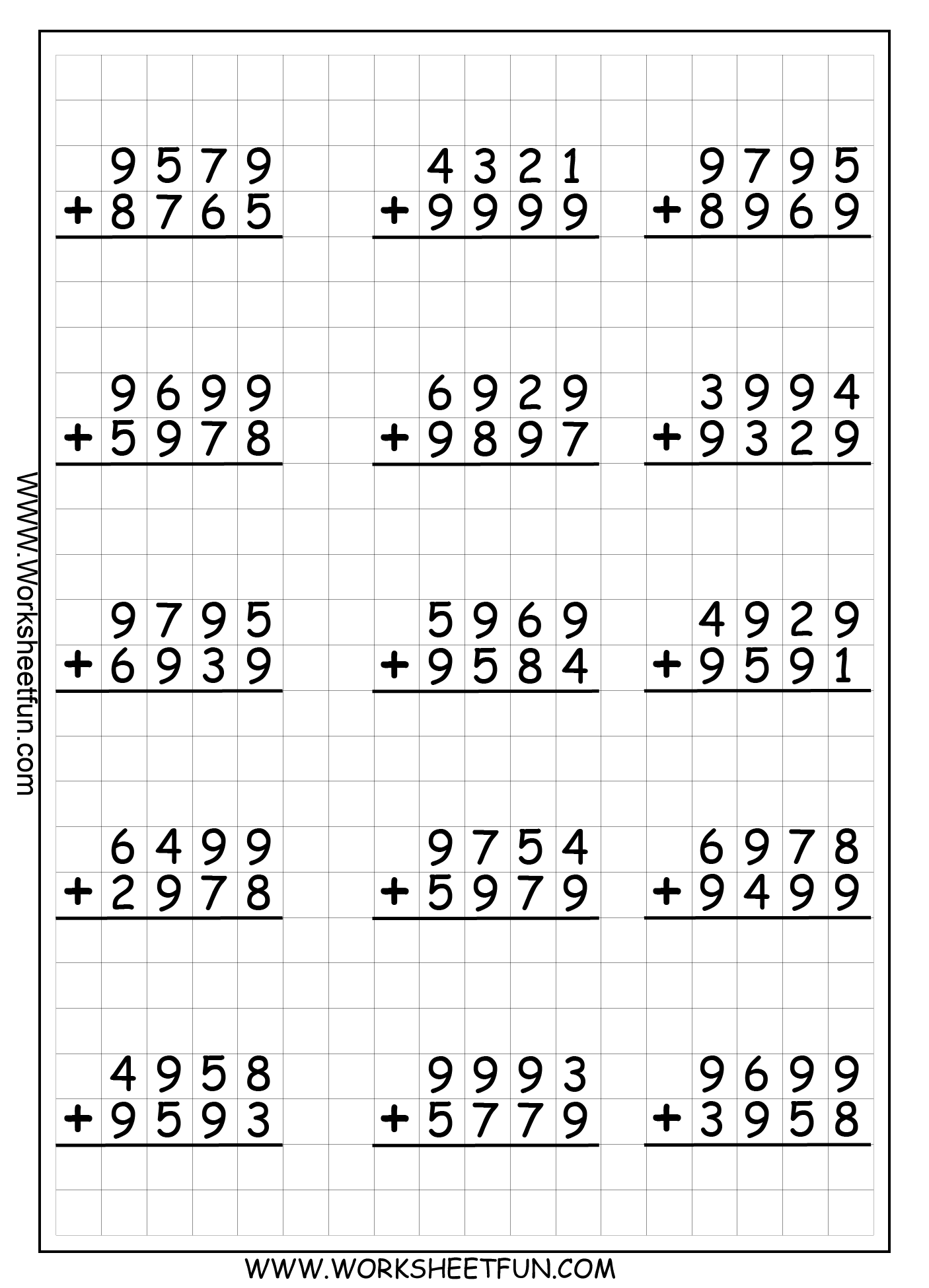 30 Addition With Carrying Worksheets Grade 1