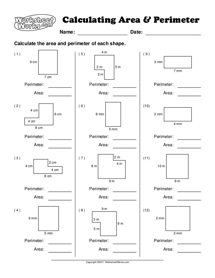 30 Area Perimeter Worksheets Class 5