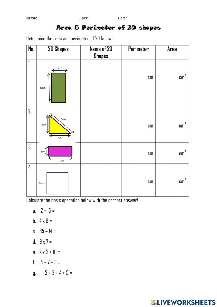 30 Area Perimeter Worksheets Class 5