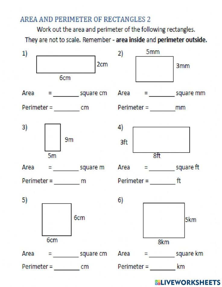 30 Area Perimeter Worksheets Class 5