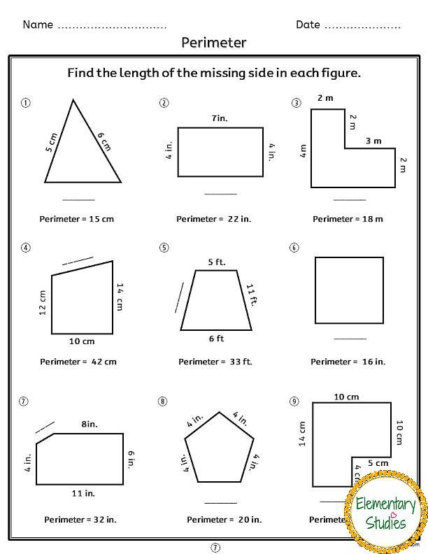 30 Area Perimeter Worksheets Class 5