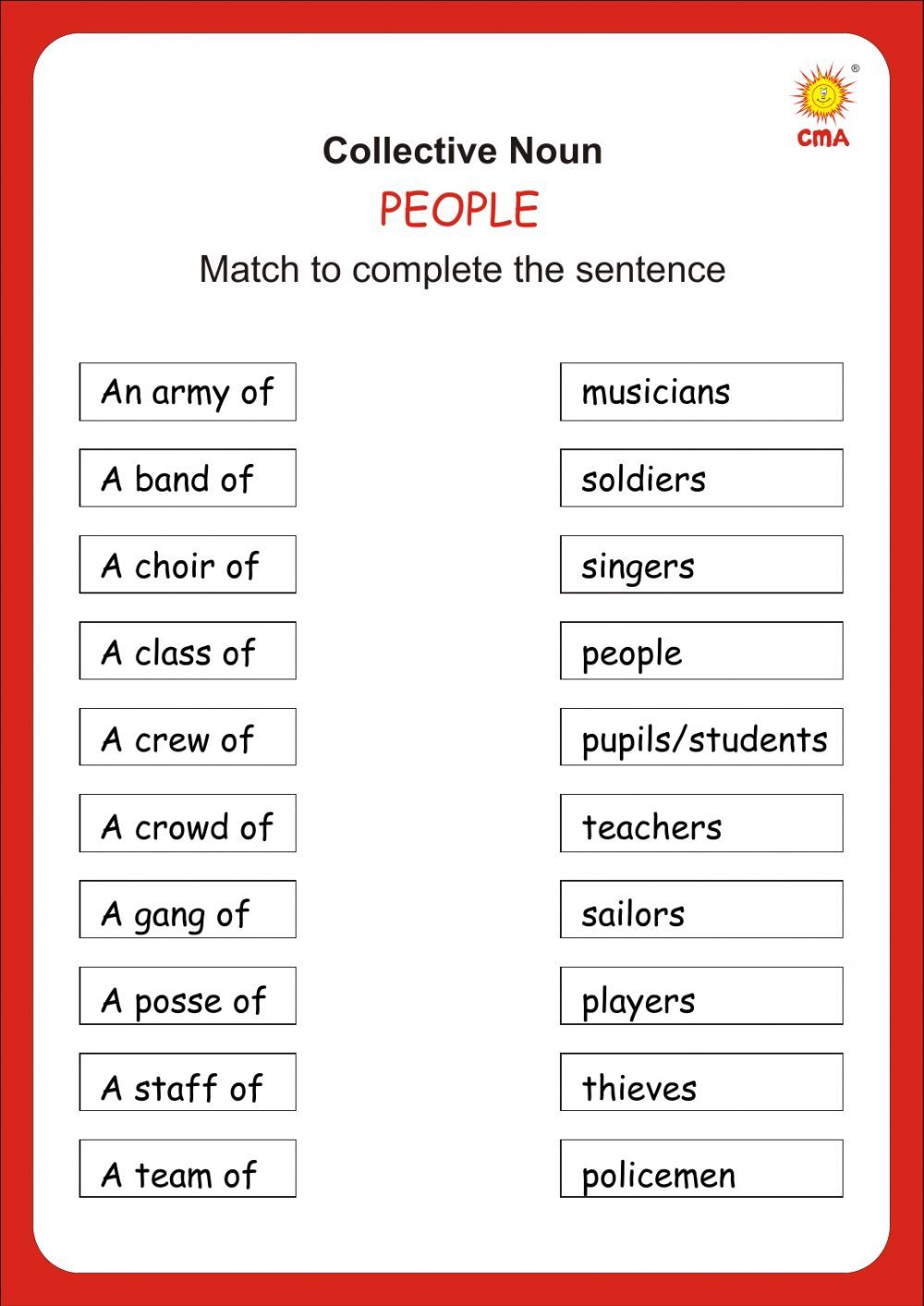 30 Collective Nouns Worksheet 2Nd Grade Worksheets
