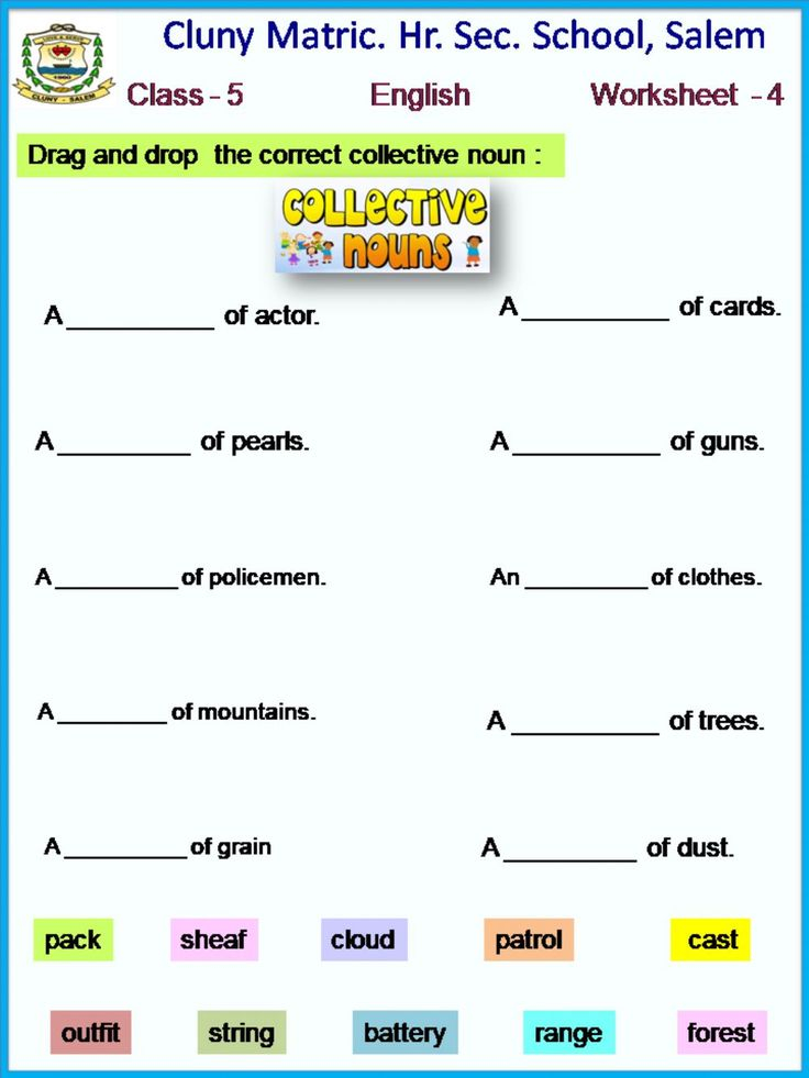 30 Collective Nouns Worksheet 2Nd Grade Worksheets