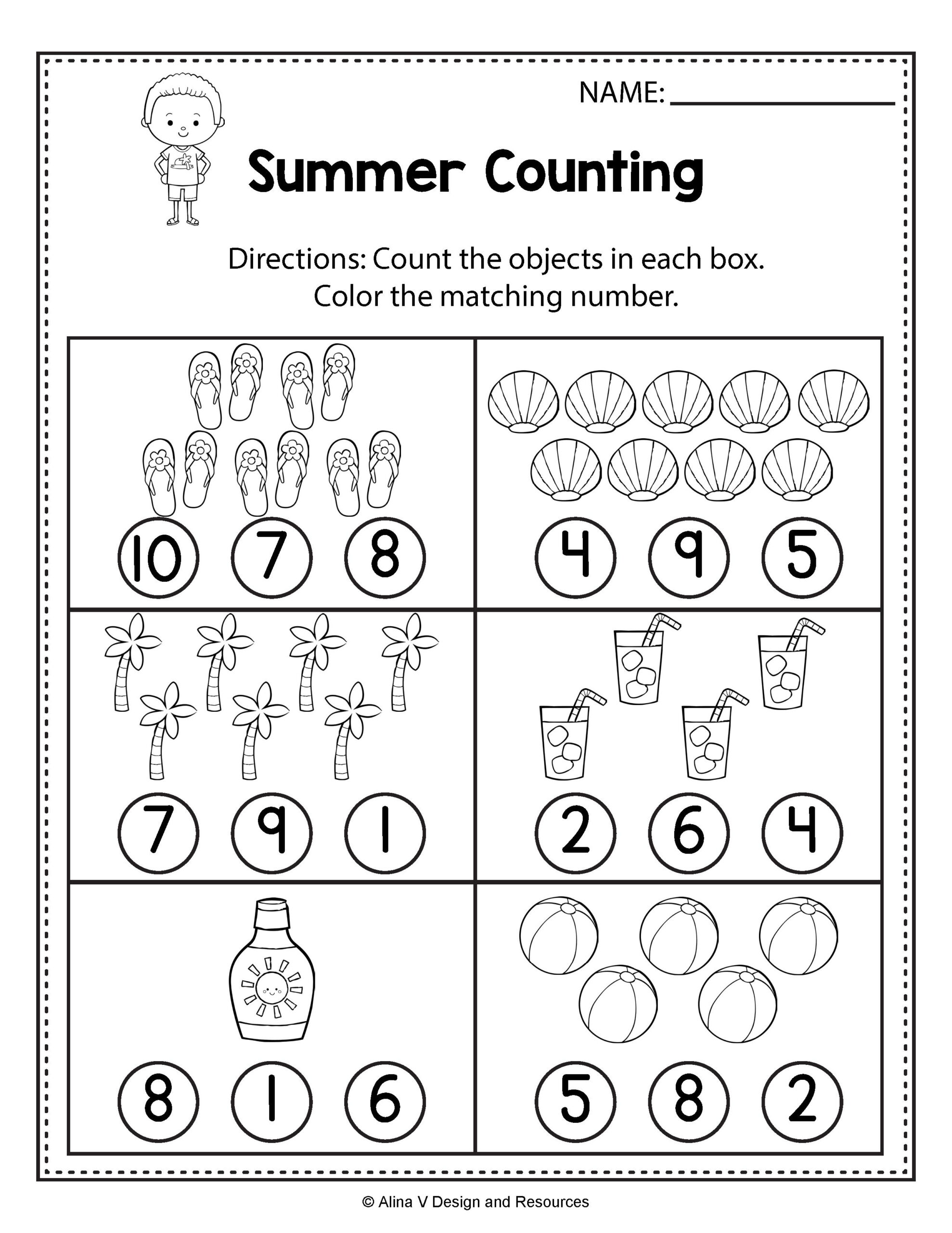 30 Counting Worksheets Preschool Addition