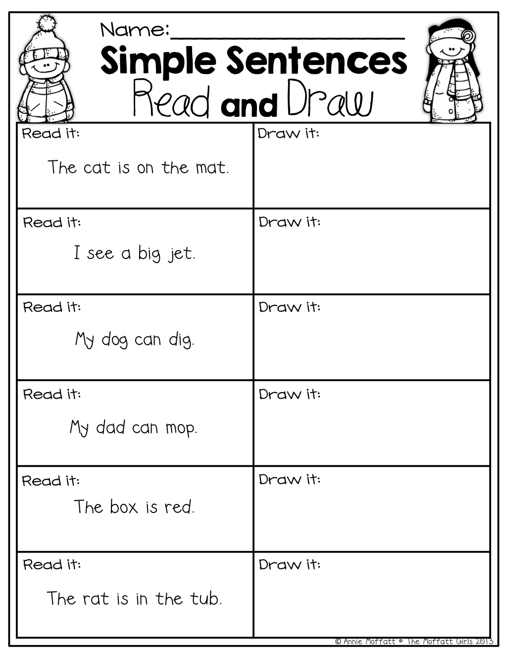 30 Cvc Worksheets Kindergarten Simple Sentences