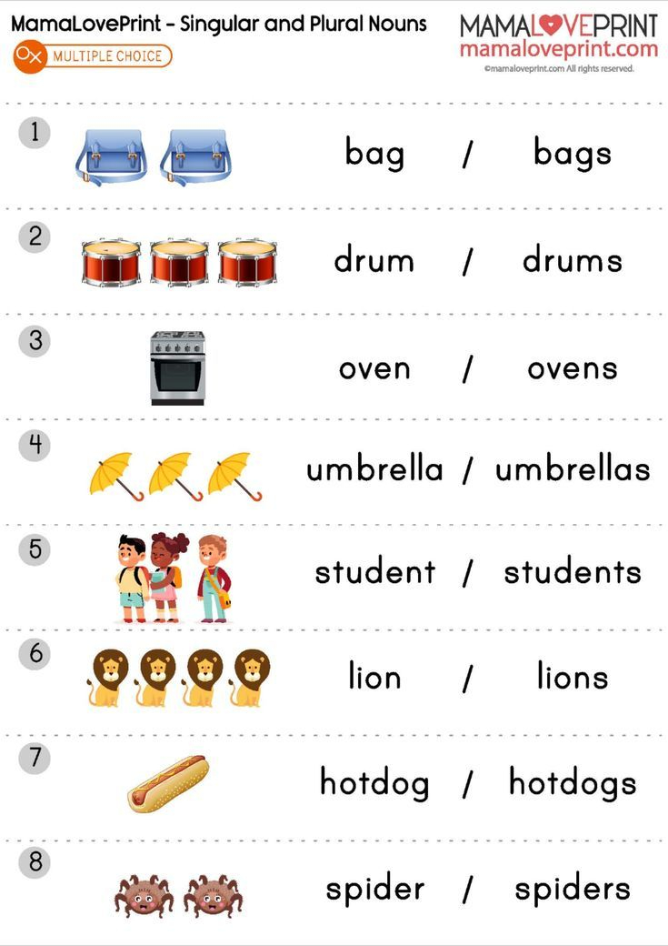 30 English Singular Plural Worksheets For Grade 1