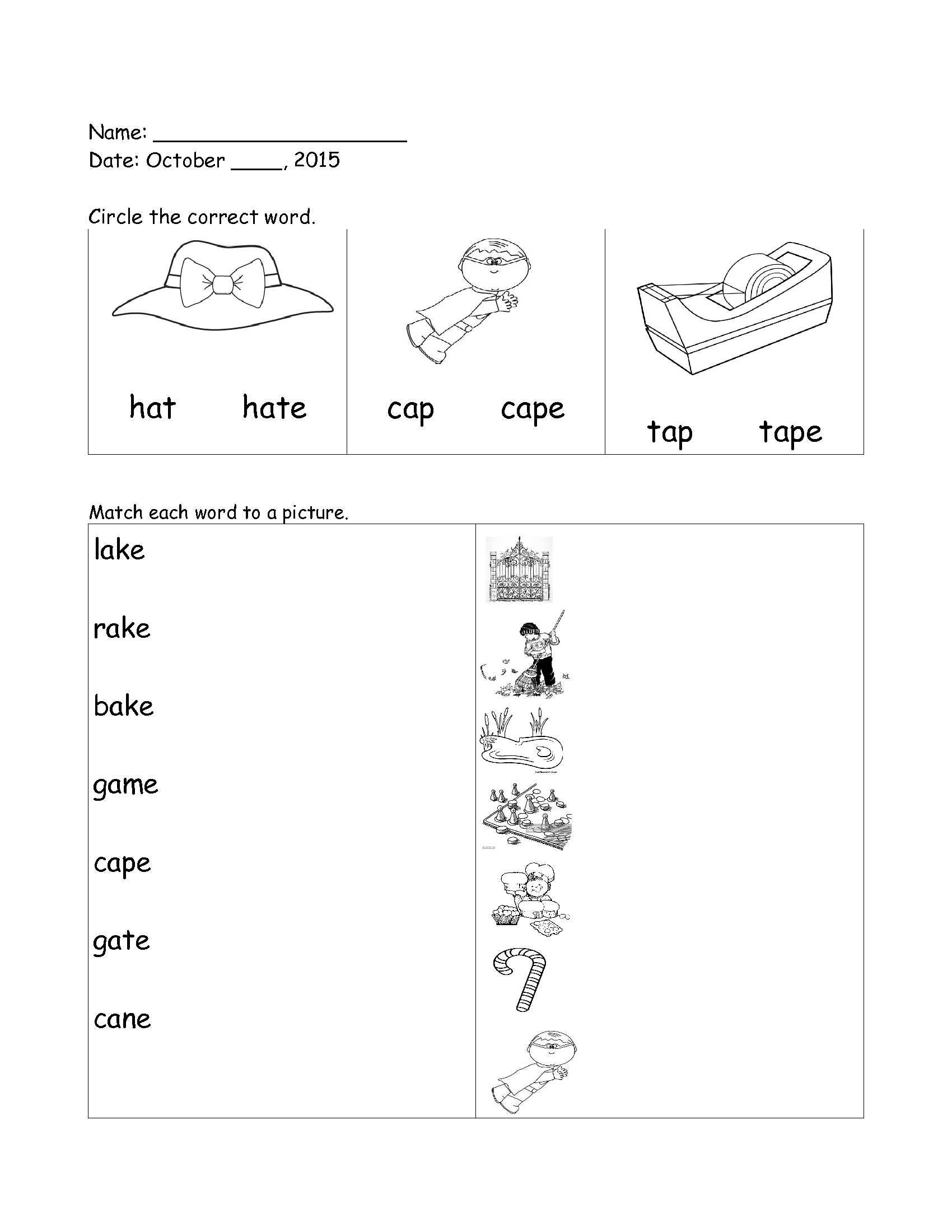 30 English Worksheets For Grade 1 For Kids