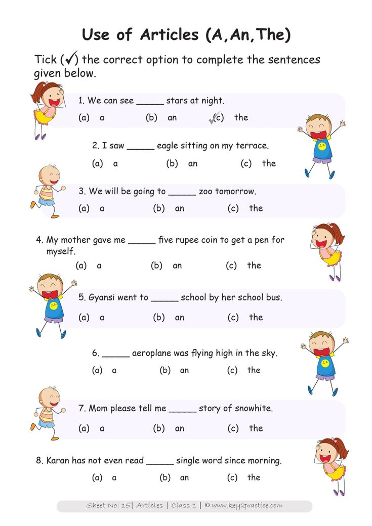 30 English Worksheets For Grade 1 For Kids