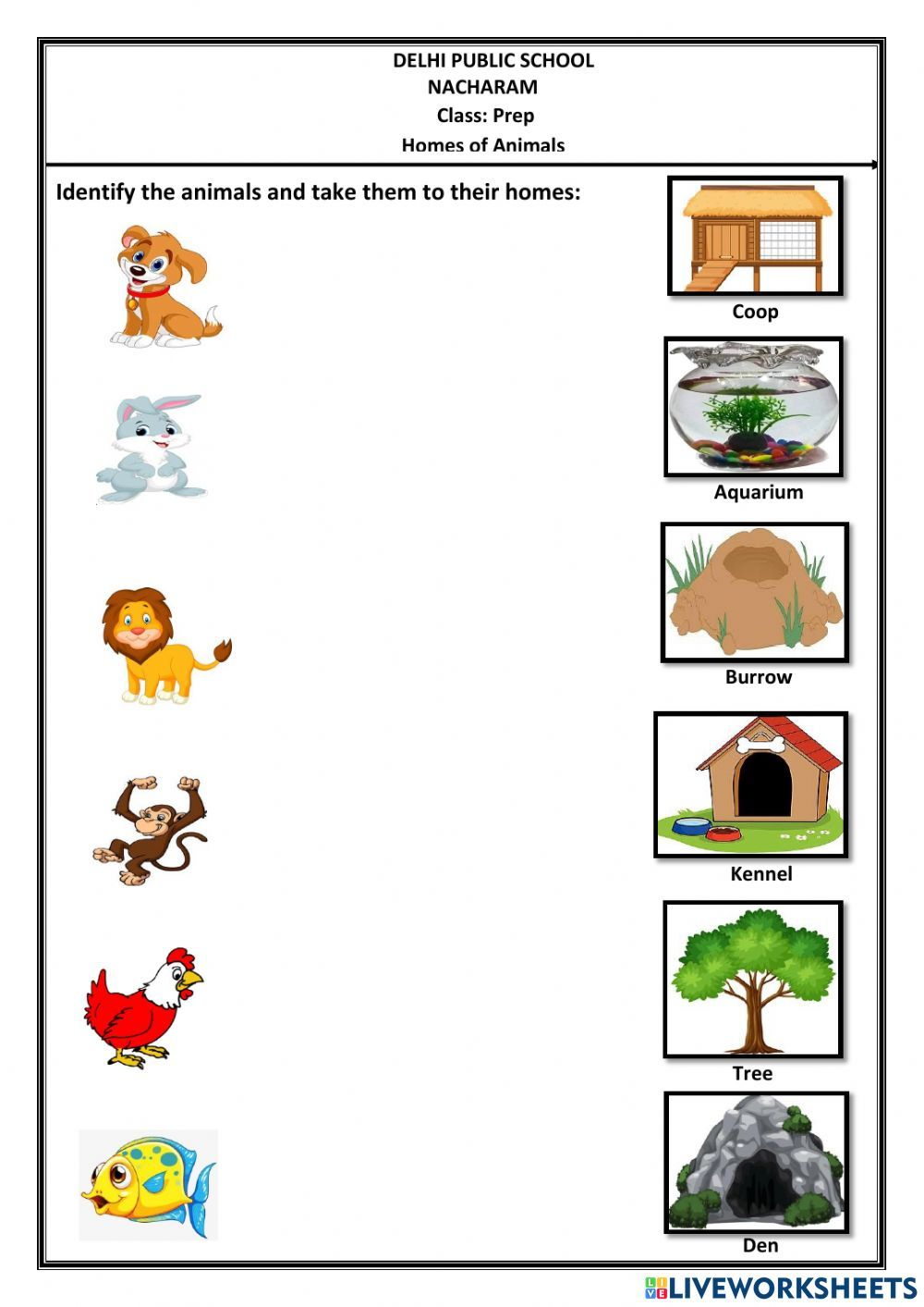 30 English Worksheets For Kindergarten Animals