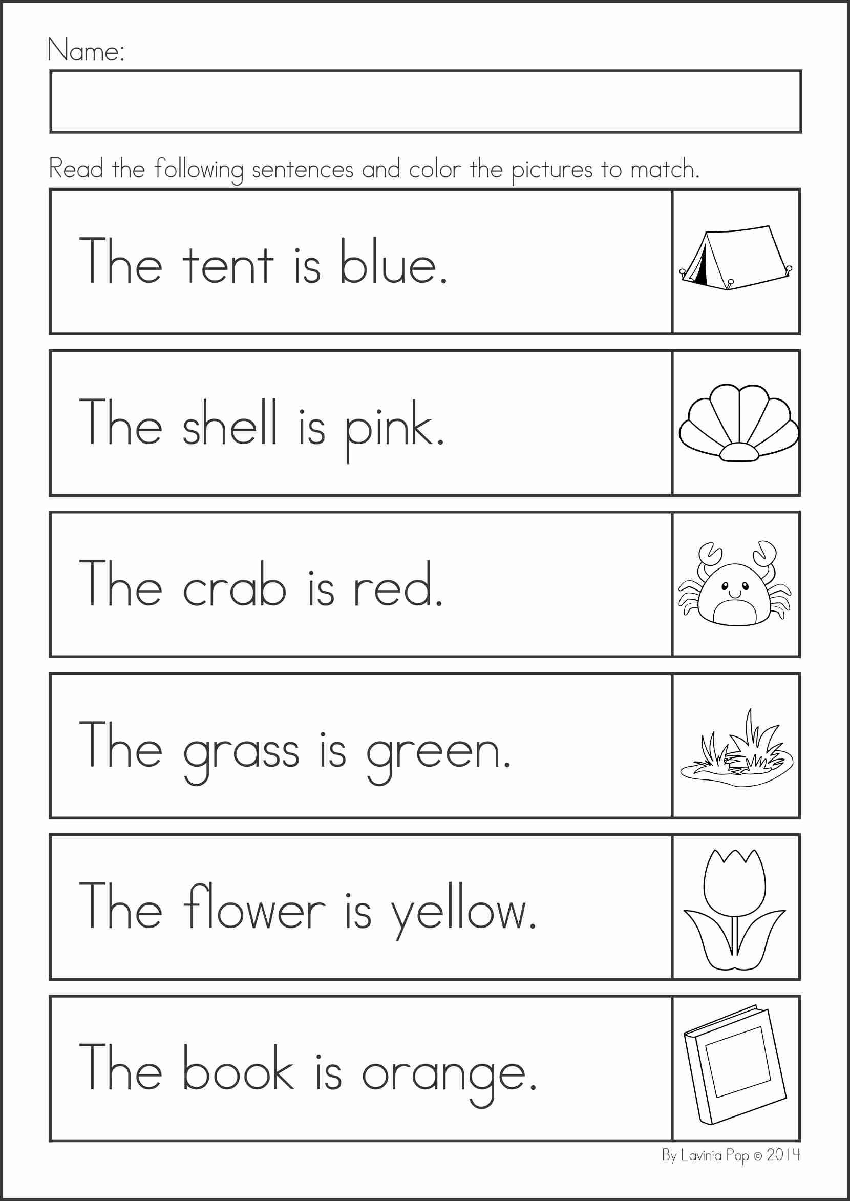 30 English Worksheets For Kindergarten Craft