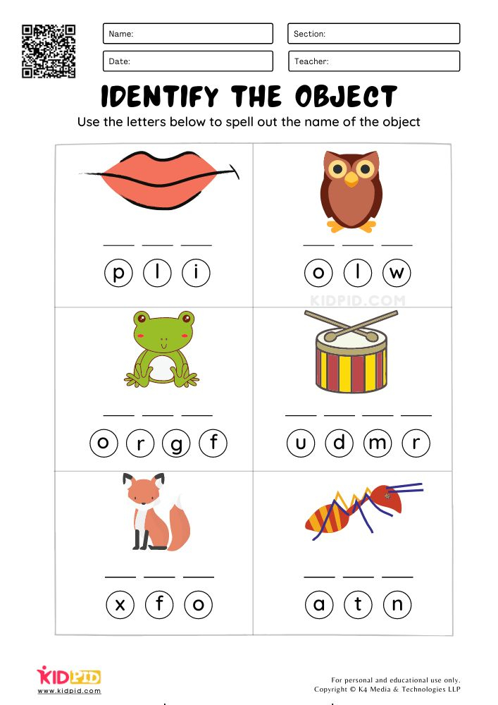30 English Worksheets For Kindergarten Craft